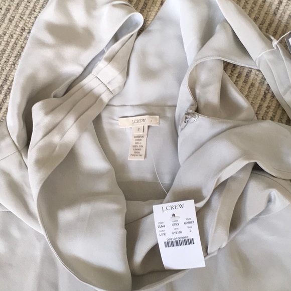 J.Crew 100%silk Special Occasions s.2 light gray - Picture 4 of 5